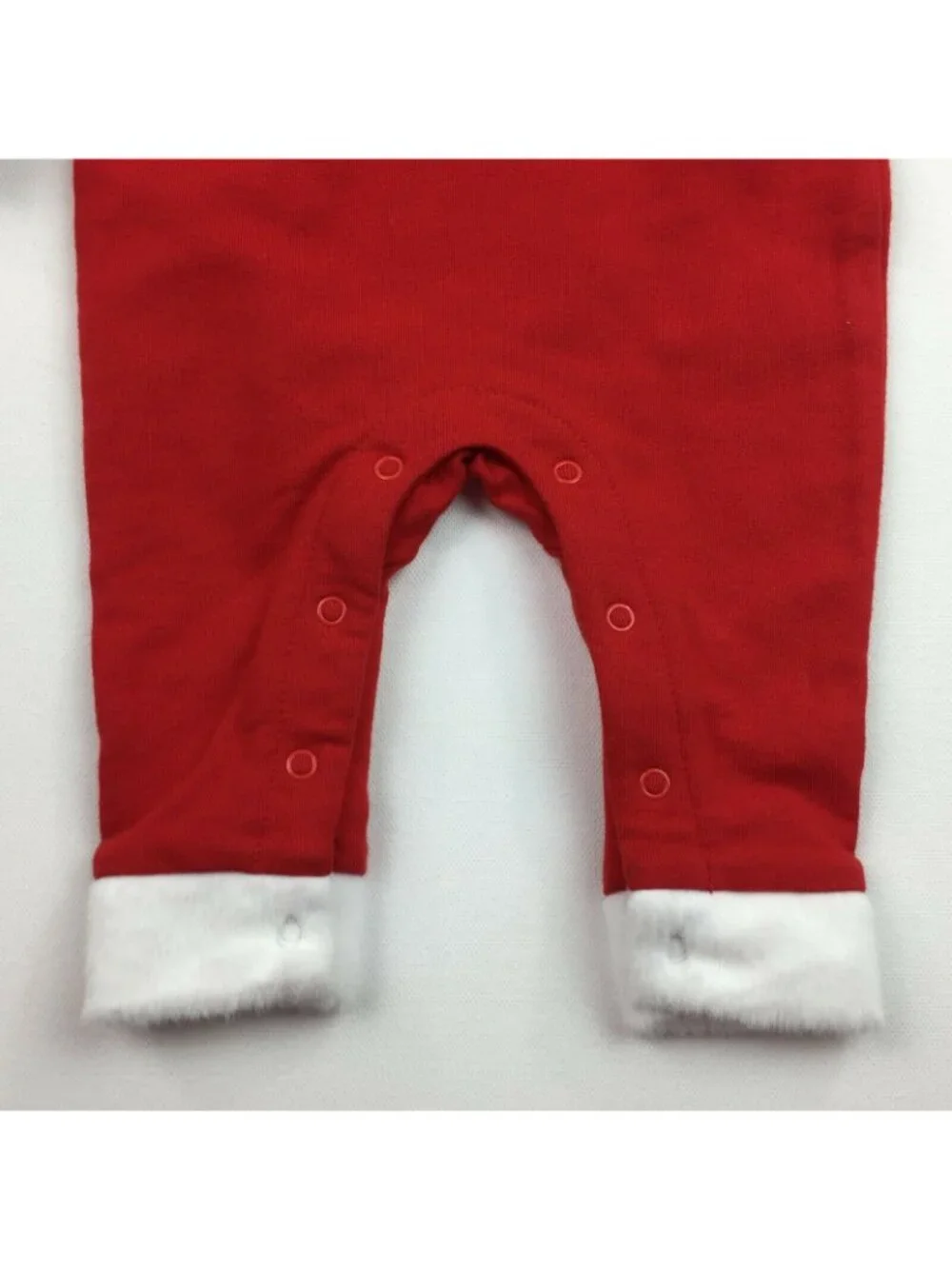 Cat & Jack Baby Boy Red Hooded Santa Suit Christmas One Piece Outfit Size 3-6 mo